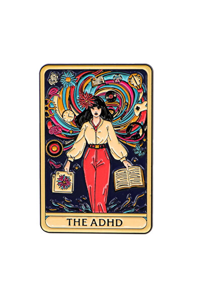 Choice 7 ADHD Awareness Enamel Pin Mental Health Quotes Brooch For Coat Women...