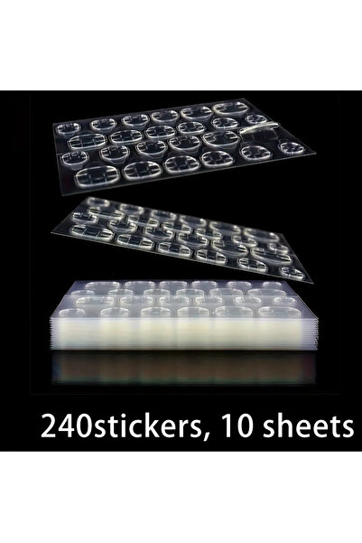 Choice 10 Sheets 1200-240 Ultra-Thin 50-10 Sheets Double-Sided Gel Nail Stick...