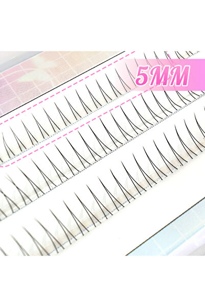 Choice 5mm C Curl V Shape Black under Eyelashes Natural Soft Manga Comic Eye ...