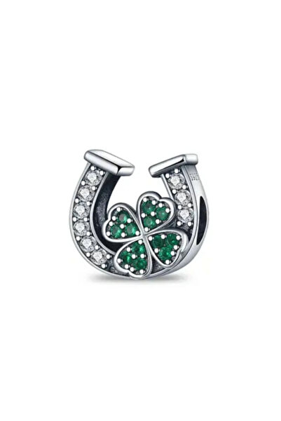 Choice22 B4352 Hot Selling 925 Silver Green Leaf, Clover Bead Pendant Suitabl...