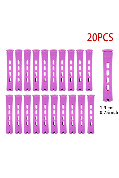 Choice M402 20PCS rose red Curling Rods Irons Plastic Cold 5 Sizes Of 20 Piec...