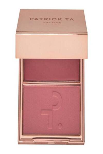 PATRICK TA أحمر خدود كريمي وبودرة مزدوج من ميجور هيدلاينز، 10 غرام، لون "هي ت...
