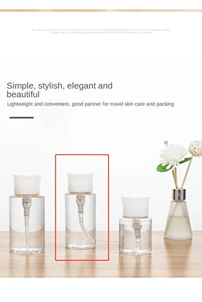 Choice C552-150ml 1/3pcsTransparent Pump Bottle Dispenser Push-Down Refillabl...