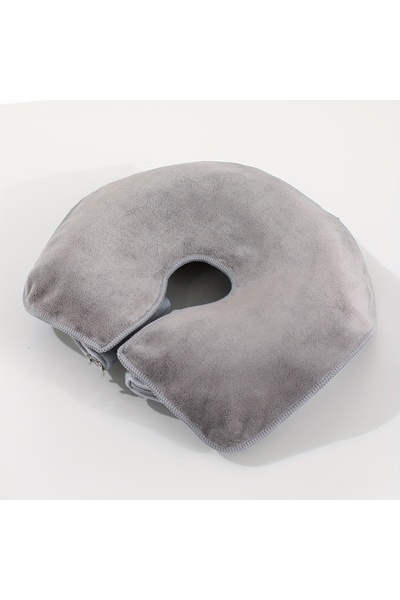 Choice light gray 1pc Heart-Shaped U Face Perforated Massage Towel - Soft Flu...