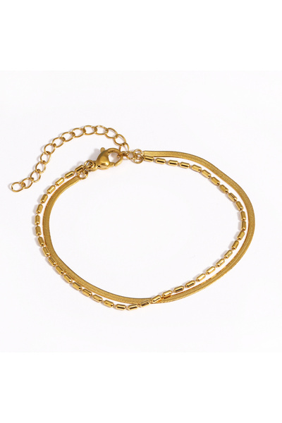 Choice style S Chunky Stainless Steel Link Chain Bracelet For Woman, Gold Pla...
