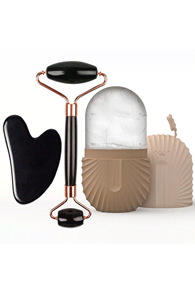 Choice مجموعة من 3 قطع - بني 1/2/3 قطع، أداة تدليك الوجه بالثلج، أداة العناية...