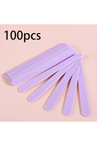 Choice 100pcs 50/100Pcs Mini Double Sided Nail Files Professional Wood Sandpa...
