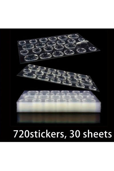 Choice 30 Sheets 1200-240 Ultra-Thin 50-10 Sheets Double-Sided Gel Nail Stick...