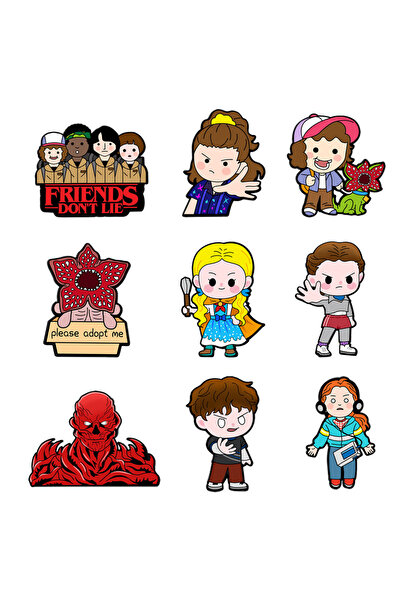 Choice 9 pcs Enamel Pin Cute Demogorgon Cannibal Flower Enamel Pins Set Carto...