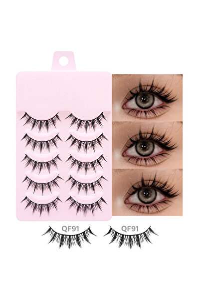 Choice C 5Pairs-QF91-337 5 Pairs Manga Lashes Soft Natural Long False Eyelash...