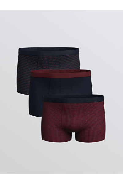 LC Waikiki MG TRENDEN Claret Red Standard Fit Βαμβακερό Εύκαμπτο Ανδρικό Μποξ...