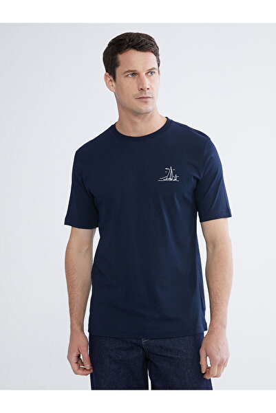 LC Waikiki Peak New Season Crew Neck Printed Combed Cotton Men's T-Shirt