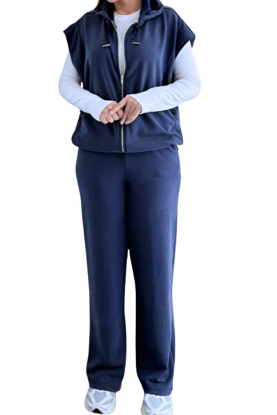 Qualia Butik Women's 3-Piece (Body, Top, Bottom) Modal Fabric Tracksuit Set