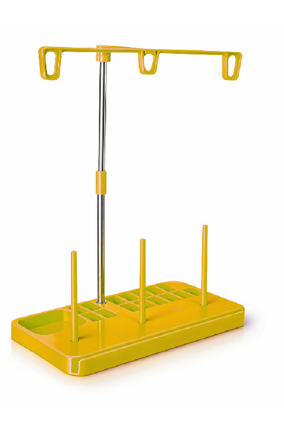 Household Family Sewing Machine Yarn Gazebo Yarn Stand With Metal Body Bobbin Organizer Color Yellow