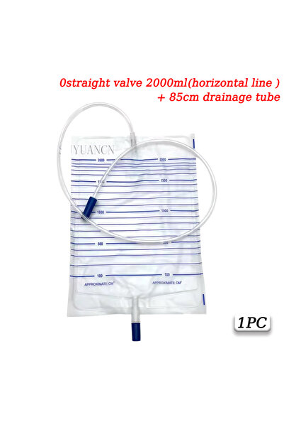 Choice كيس تجميع البول 25 مم، طقم واحد، سعة 2000 مل، حقيبة تصريف، حقيبة قسطرة...