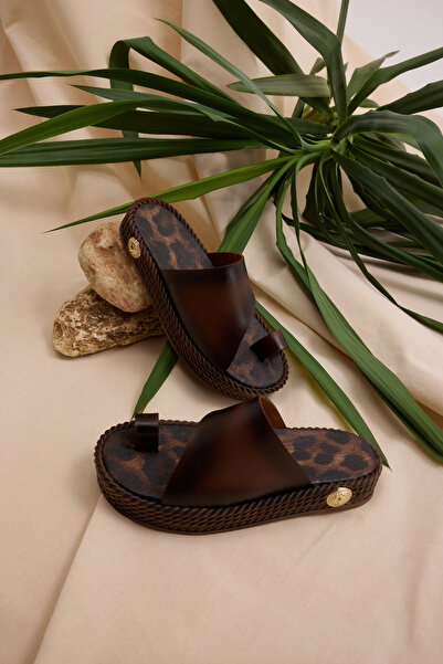 Tonny Black Women's Tan Poly Sole Comfortable Fit Flip Flops