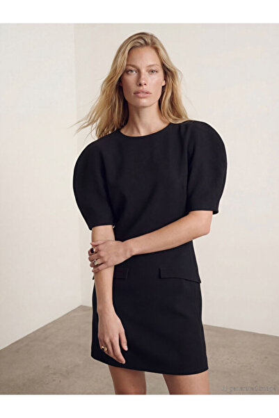 LC Waikiki Rmz Gi̇yi̇m Farkiyla Watermelon Sleeve Mini Dress