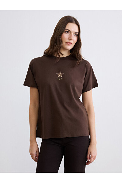 LC Waikiki Özmarka New Season Crew Neck Printed Women's T-Shirt