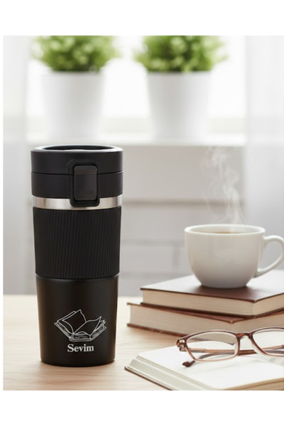 Penguen Kişiye Özel Termos Bardak Özel İsim ve Tasarımlı