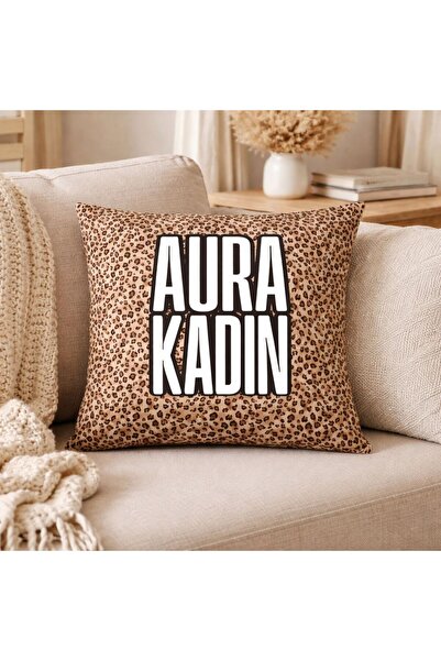adenkahome Aura Kadın Leopar Kadife Kırlent Kılıfı