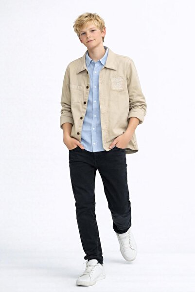 BABALİ Σετ 3 τεμαχίων για αγόρια: Μπεζ σακάκι, πουκάμισο και παντελόνι (Ηλικί...