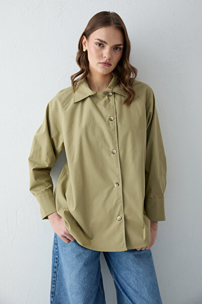 Melike Tatar Buttoned Poplin Shirt 32-2703