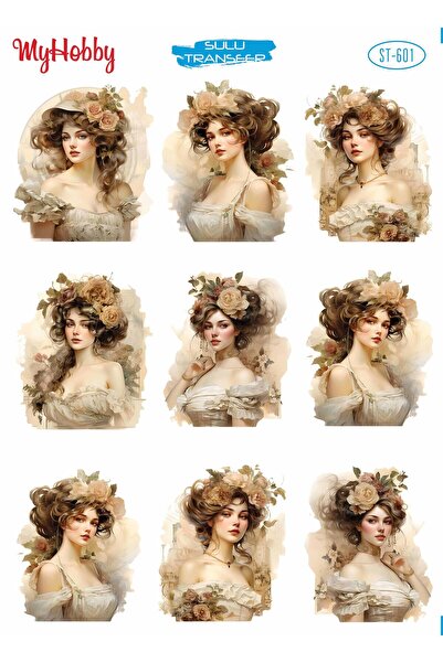 MyHobby St601 Historical Women's Portraits 25*35 cm Open Ground Water Transfer