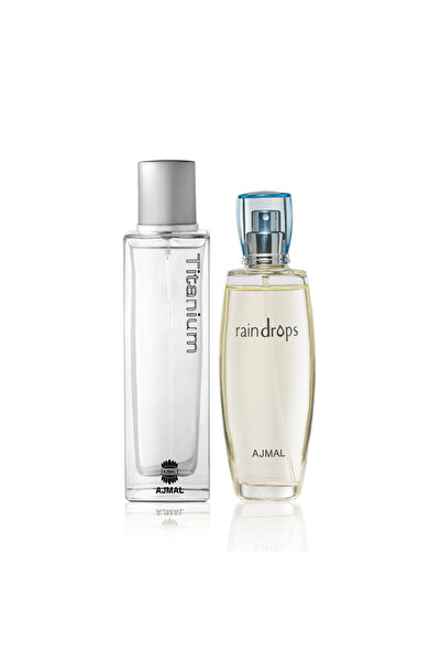 Ajmal عطر تيتانيوم آند ريندروبس أو دوب - ثنائي عطر فاخر ومنعش
