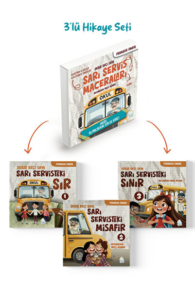 Mahlas Yayınları Sebile Keçi Saylı - Sarı Servis Maceraları 3'lü Hikaye Seti