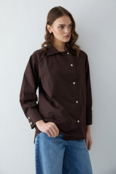Melike Tatar Buttoned Poplin Shirt 32-2703