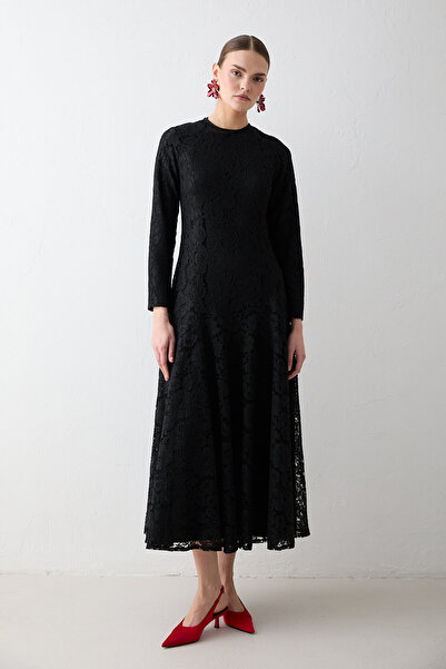 Melike Tatar Rochie cu centură din dantelă 32-2648