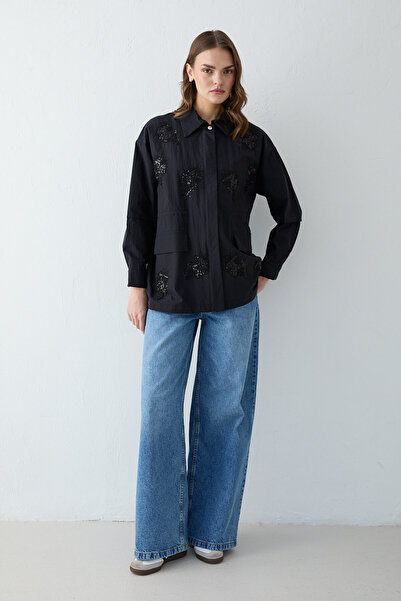 Melike Tatar Șapcă brodată cu paiete 32-2658