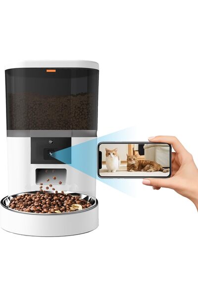 UanTii Tuya Automatic Pet Feeder Wifi Wireless Cat Dog Food Dispenser Video A...