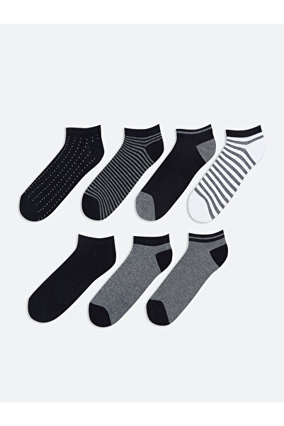 LC Waikiki Nevavm Patterned Men's Booties Socks with Difference in Color, Pac...