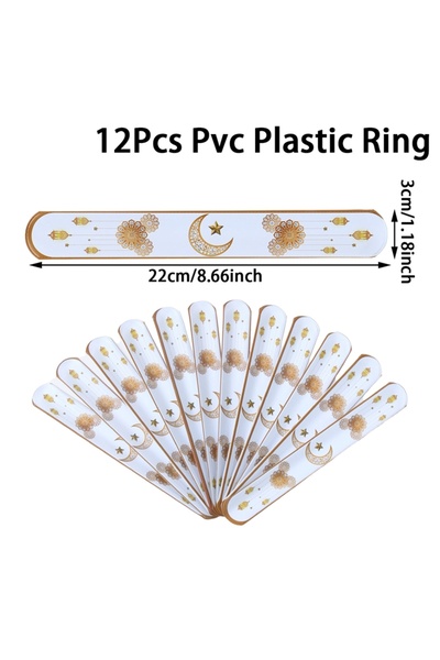 Choice style 3 EID Mubarak Wrist Strap Clap Ring Slap Bracelets Ramadan Decor...