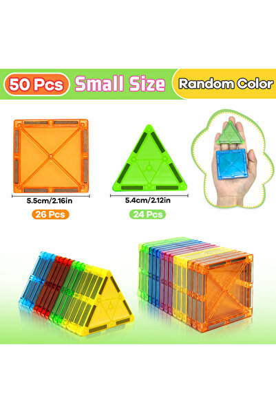 Choice 50PCS 30/50/100PCS Magnetic Building Blocks Montessori Educational Con...