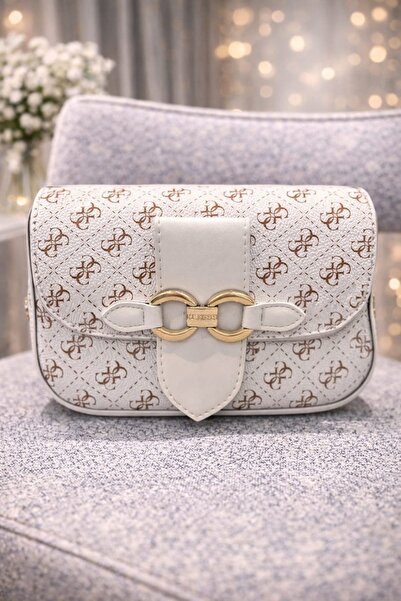 shop BEYAZ DESENLİ OMUZ VE ÇAPRAZ ÇANTA