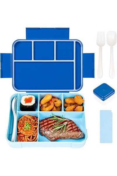 Arabest Leak-Proof Bento Lunch Box 1330 ml, 5 Compartments Balanced Meal Tiff...