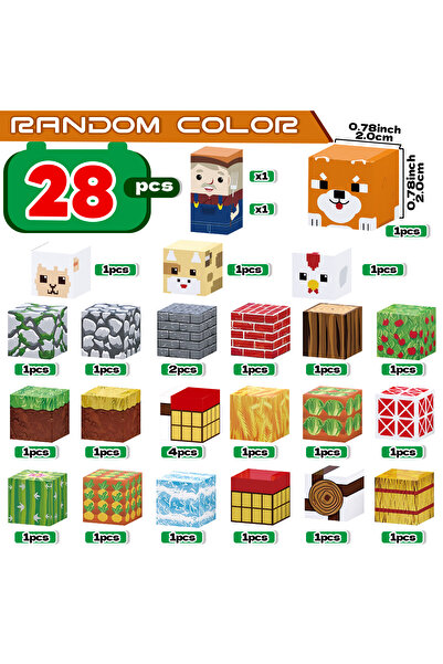 Choice Small Size - 28PCS Magnetic Block Set, Sensory Stacking Children's Toy...