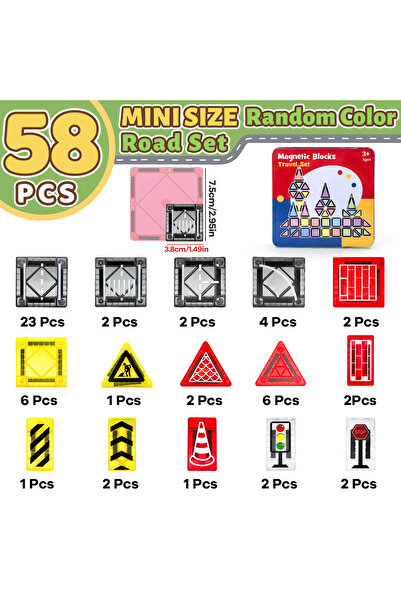 Choice 58PCS 32/64/58PCS Magnetic Road Construction Set Toys For Kids Gift Ma...