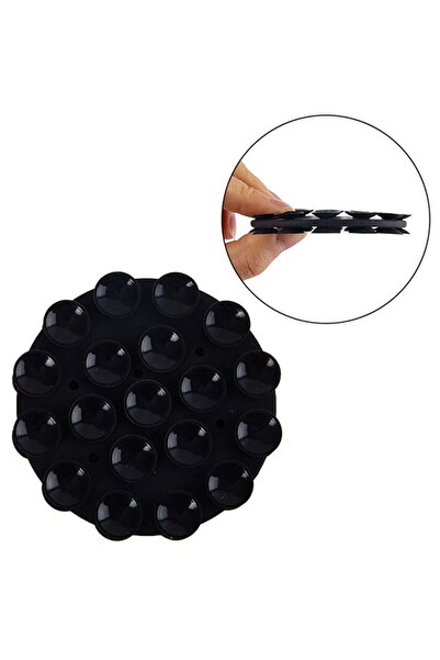 Techsuit Suport cu Ventuze pentru Telefon, Rotund - (SB-CUP) - Black