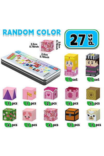 Choice 2cm-27pcs 27pcs Iron Box Magnetic Block Set,Magnetic Tiles,Children's ...