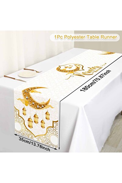 Choice 32 White Gold Ramadan Kareem Table Runner Ramadan Decor For Home Table...