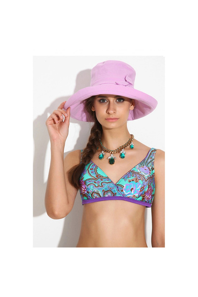 Bay Şapkacı قبعة نسائية زهرية 4068