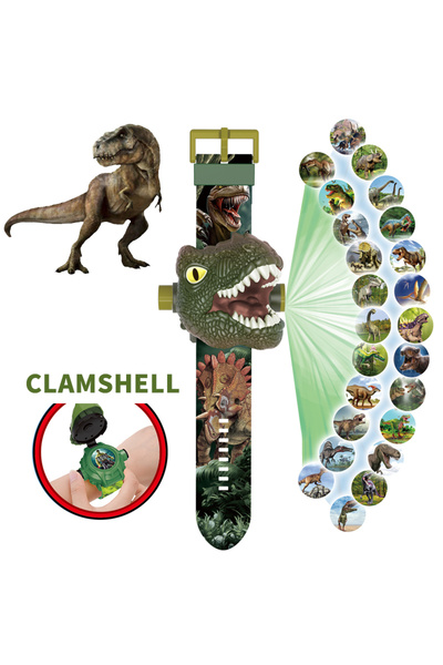 Choice3 ساعة إلكترونية 3055A-2 تعرض صور ديناصورات، ساعة كرتونية، هدية عيد الم...
