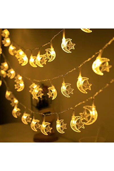 Choice سلسلة إضاءة على شكل نجمة وقمر من 3M مزودة بـ 20 مصباح LED، سلسلة إضاءة...