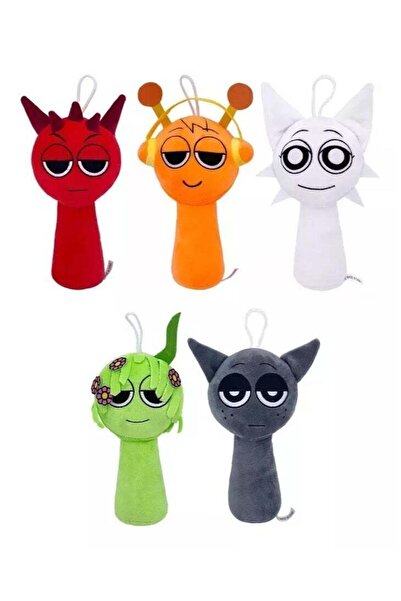 Generic ٥ قطع من دمى سبرونكي القطيفة، سبرونكي ويندا وجراي القطيفة، وسائد محشو...