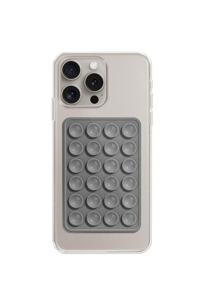 Techsuit Suport cu Ventuze pentru Telefon, Dreptunghiular - (ST-PAD) - Gray