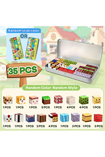 Choice Farm 35pcs 35PCS Magnetic Building Blocks Farm Set for Age 3+ DIY Mode...