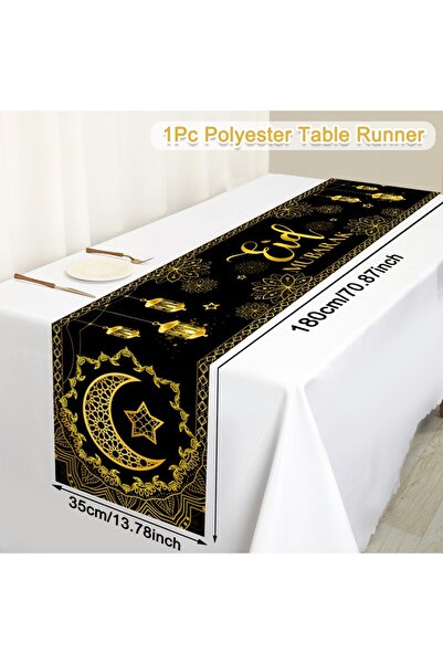 Choice 9 زينة رمضان كريم هلال ونجمة مفرش طاولة عيد مبارك 2026 للمنزل والحفلات...